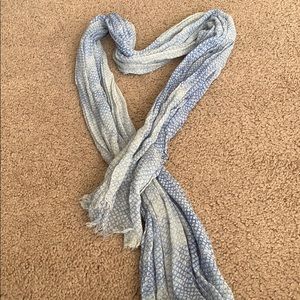 Blue and white scarf